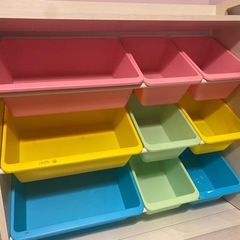 【難あり・無料】おもちゃ箱・おもちゃ収納棚