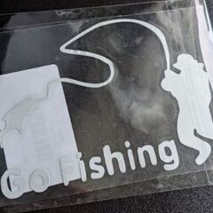 フィッシング Go Fishing カーステッカー /ホワイトの画像