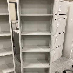 【中古オフィス家具在庫多数】美品 オープン書庫 書棚 スチール 収納 キャビネット　本棚　　検)事務机　オフィスチェア　ロッカー　ミーティングテーブル　応接ソファ 店舗 事務所 什器　美品多数　格安の画像