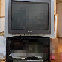 SONY製25インチブラウン管テレビと東芝製ビデオレコーダー　