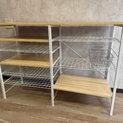 美品 フリーシェルフ ラック 棚 プラケース付き