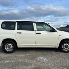 トヨタ　プロボックス　4WD パワステ　パワーウィンドウ　キーレス　AT ABS 集中ドアロック　フルフラット　ナビ　ETC 貨物車　積載400kg ダブルエアバッグ　DXコンフォート　低排出ガス　衝突安全ボディ　バン　営業車／現場車／商用車　記録簿ありの画像