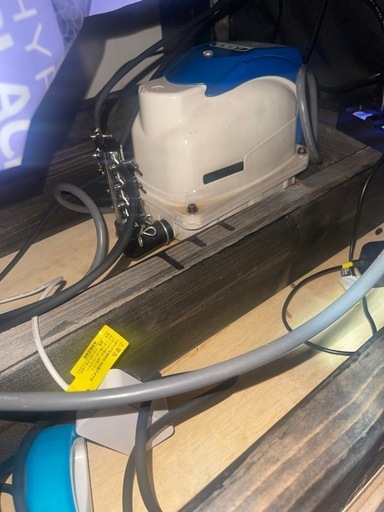 アクリル水槽底面ブラック120cm 幅1200×奥行600高さ500 ぷぅ工房製上部フィルター自作水槽台 ブロアー