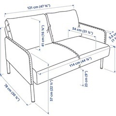 ［引取限定］IKEA 2人掛けソファの画像