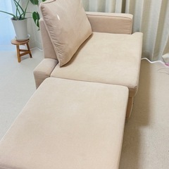 LOWYA 2人掛け 収納付きカウチソファの画像