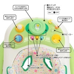 【取引終了】西松屋　赤ちゃん用　歩行器（エンジョイ ウォーカーステップ2 グリーン）の画像