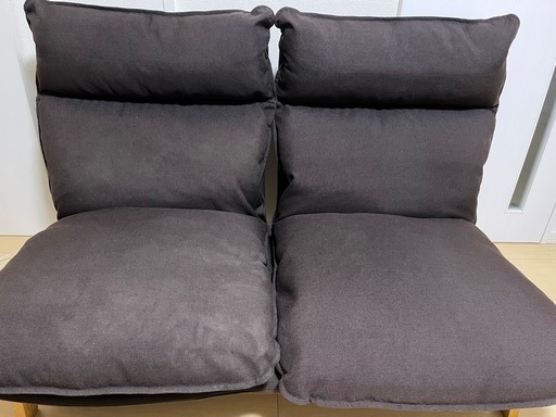 ２月2日まで、その後処分予定。送料込み　無印良品ブラウンレザー二人掛けソファ 2人掛け]ソファ｜ファブリックレザー 革のような風合い 通販