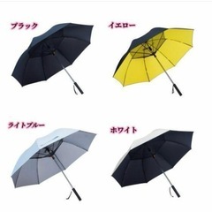 扇風機付日傘 晴雨兼用 暑さ対策 熱中症対策 大き目サイズ 120㎝ ホワイト 白の画像