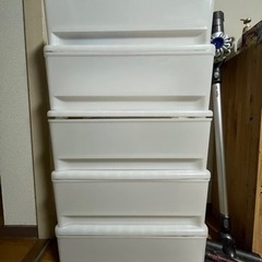収納ケース　5段×1、3段×3