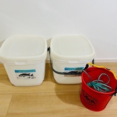 【決まりました】釣具　コマセバケツ2個&水汲みバケツ