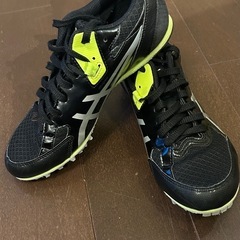 ASICS EFFORT 13 スパイクシューズ ブラック/イエ...