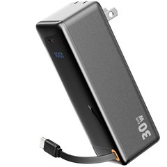 モバイルバッテリー コンセント一体型 【PD30W急速充電&10...