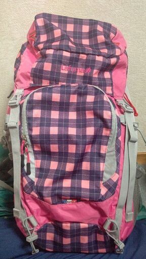 ラフマ/チェックピンク30L登山リュックサック