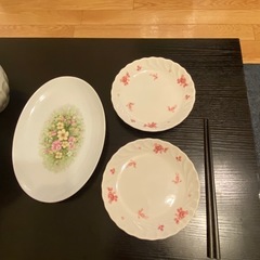 昭和レトロ食器　小皿　楕円プレート　スープボール　セットの画像