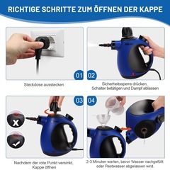 【新品】　スチームクリーナー 加圧スチーム 掃除 除菌 多機能 洗剤不要 車内の画像