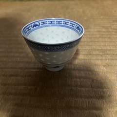 青い模様の中国茶器 5個セットの画像