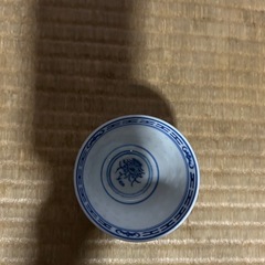 青い模様の中国茶器 5個セットの画像