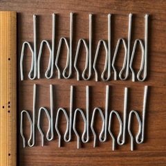 カーテンフック 15個セット 鉄　中古