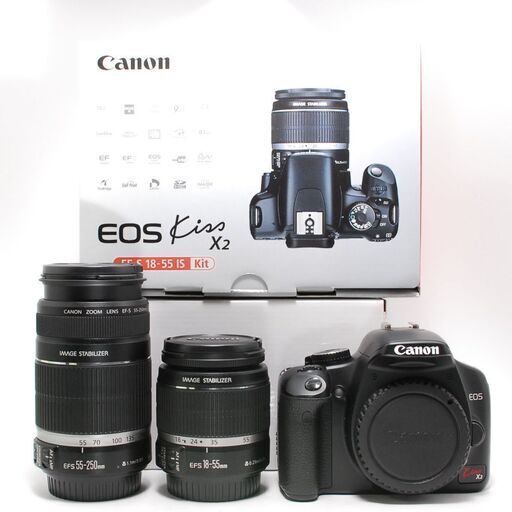 ⭐️ダブルズームキット⭐️美品⭐️Canon Kiss X2⭐️届いてすぐ使える⭐️