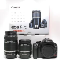 ⭐️ダブルズームキット⭐️美品⭐️Canon Kiss X2⭐️届いてすぐ使える⭐️の画像