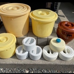 漬物道具バラ売り　壺・重り