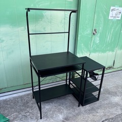 パソコンデスク　サイドテーブル付きの画像