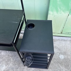 パソコンデスク　サイドテーブル付きの画像