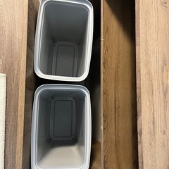 ウッド風 棚付きゴミ箱 の画像