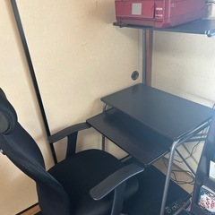 PCデスク　イス　プリンターセット