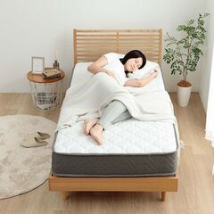 【新品未開封】 コイルマットレス ダブルサイズ 22cm厚 ポケットコイル 体圧分散 通気性抜群 エッジサポート ISO9001認定工場生産の画像