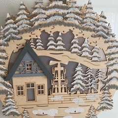 クリスマス飾り　立体クラフトの画像