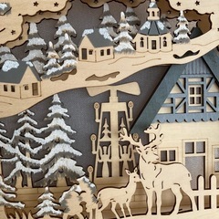 クリスマス飾り　立体クラフトの画像