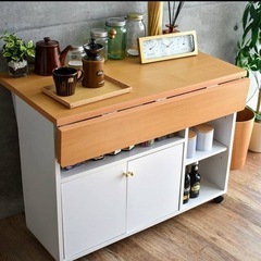 両バタワゴン キッチンカウンターの画像