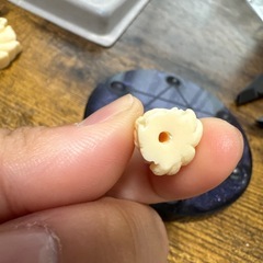 象牙椰子の実 九尾の狐 ペンダントトップ パーツ セットの画像