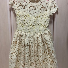 リリーブラウン　レース　刺繍ミニワンピ