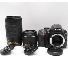 ⭐️ダブルレンズキット⭐️Nikon D3400⭐️高画質⭐️Bluetooth機能⭐️の画像