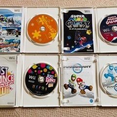 Wii本体　Wii Fit マリオカートハンドル　ソフト4枚の画像