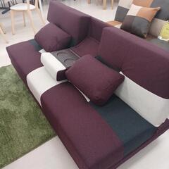 マドリーソファーベッド　WINE　 背もたれ倒すと101cm高さ(H)78cm× 幅(W)180cm× 奥行(D)77cm【joh4529】