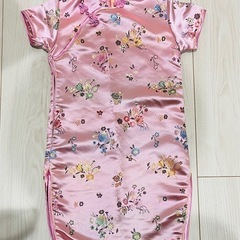 女の子用 チャイナドレス ピンク 花柄　120