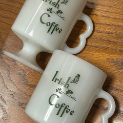 ビンテージ　ミルクグラス　コーヒーカップ セット　新宿線瑞江　USA Irish Coffeeの画像