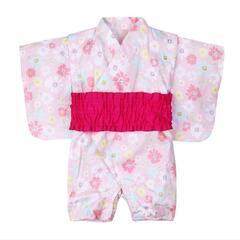 ベビー浴衣 甚平 ロンパース 70 80 男の子 女の子 キッズ 和服 ゴム帯の画像