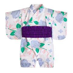 ベビー浴衣 甚平 ロンパース 70 80 男の子 女の子 キッズ 和服 ゴム帯の画像