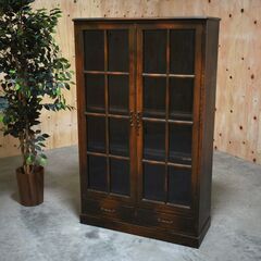 ≪zyt1979ジ≫ ヴィンテージ家具 ガラス扉キャビネット 英...