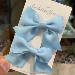 新品♡キッズヘアアクセサリー2個セット バレッタ クリップ リボ...