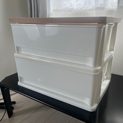 プラスチック　棚　２段の画像