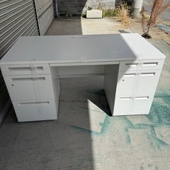 オフィスデスクスチールデスク両引き出しの画像