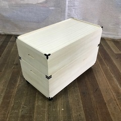 新品未使用品　2段タイプ　桐材　収納ボックス　これからの時期オス...