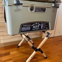 Fieldoor ハードクーラーボックス 大容量 大型 42.5L/45QT   専用木製スタンド付き！！の画像