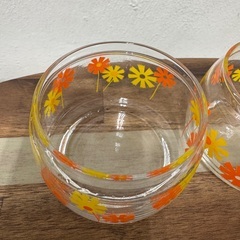 【当時物】 アデリア ガラス製花柄キャンディポットの画像