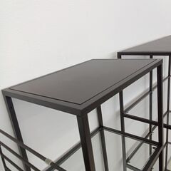 ★ジモティ割あり★ IKEA ラック ブラック H175×D36.5×W51 クリーニング済み HJ6009の画像